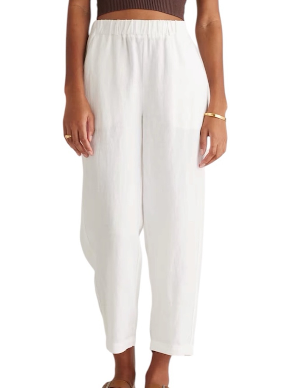 Quince 100% European Linen Pants white size large
